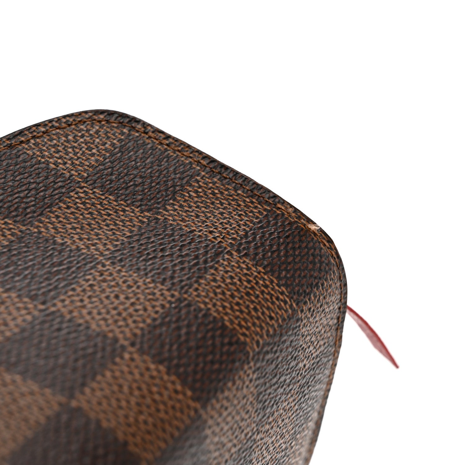 Louis Vuitton Damier Ebene Emilie Wallet Red 8 of 10