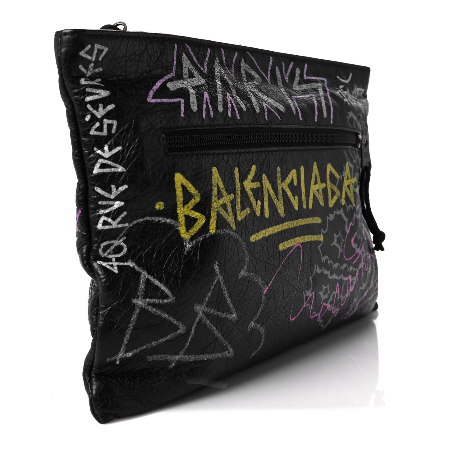 Agneau Arena Graffiti All Over Explorer Pouch Black Multicolor