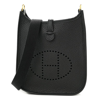 Hermes Taurillon Clemence Evelyne TPM Black 1 of 11