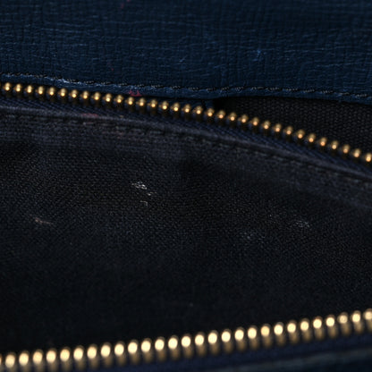 Burberry Grainy Calfskin House Check Medium Banner Tote Ink Blue 10 of 12