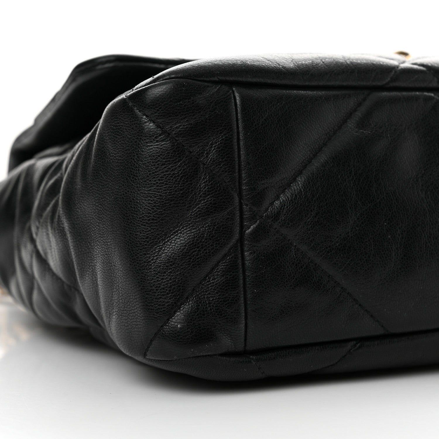 Chanel Shiny Goatskin Quilted Large Chanel 19 Flap Black 9 of 16