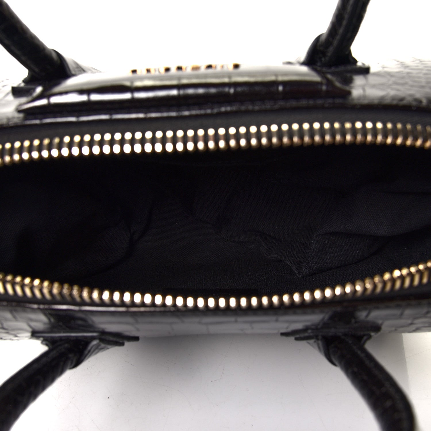 Givenchy Calfskin Crocodile Embossed Small Antigona Black 4 of 4