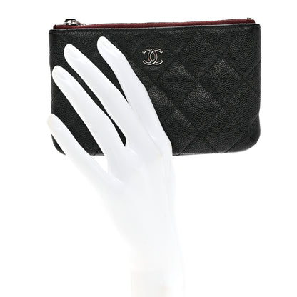 Chanel Caviar Quilted Small Cosmetic Case Black 2 of 8