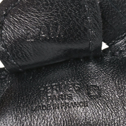 Hermes Milo Lambskin Matte Alligator Touch Grigri Rodeo Horse Bag Charm PM So Black 3 of 4