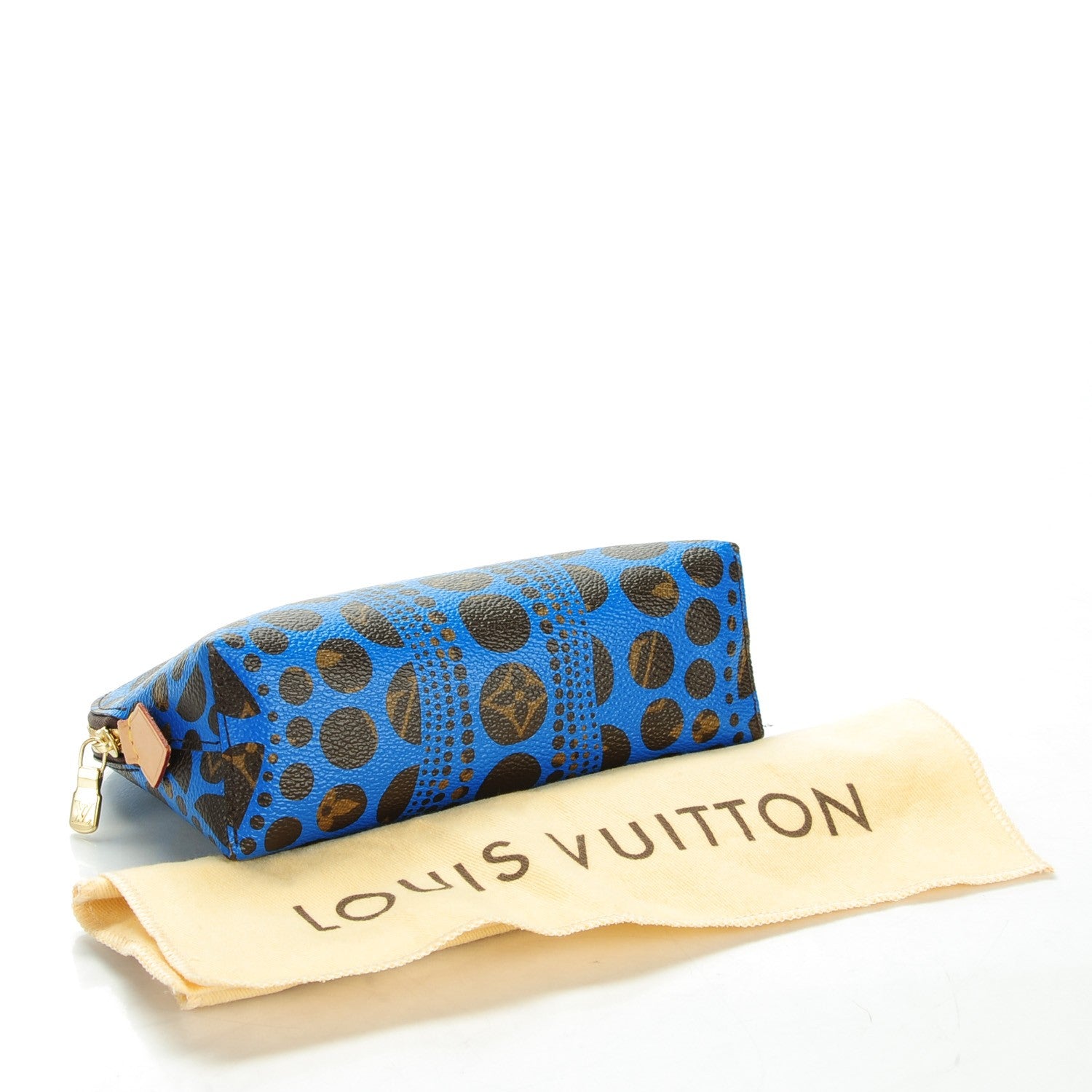 Louis Vuitton Monogram Kusama Pumpkin Dots Cosmetic Pouch Blue 4 of 7