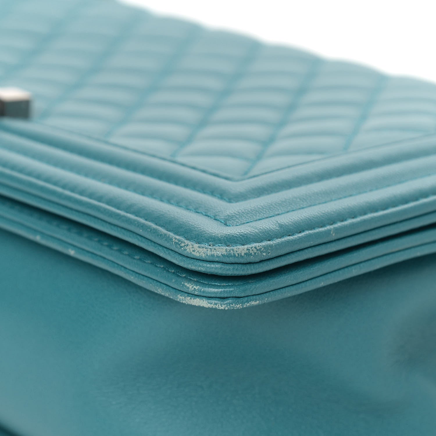 Chanel Lambskin Quilted New Medium Boy Flap Turquoise 9 of 13