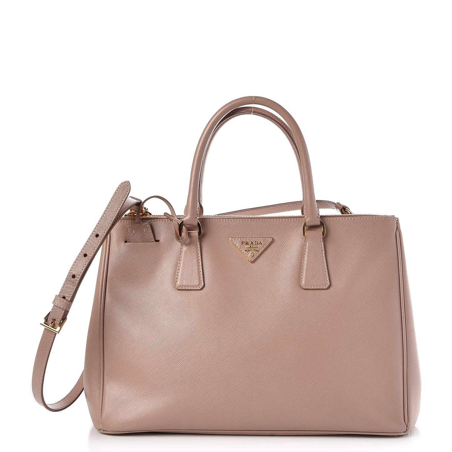 Saffiano Medium Galleria Double Zip Tote Cammeo