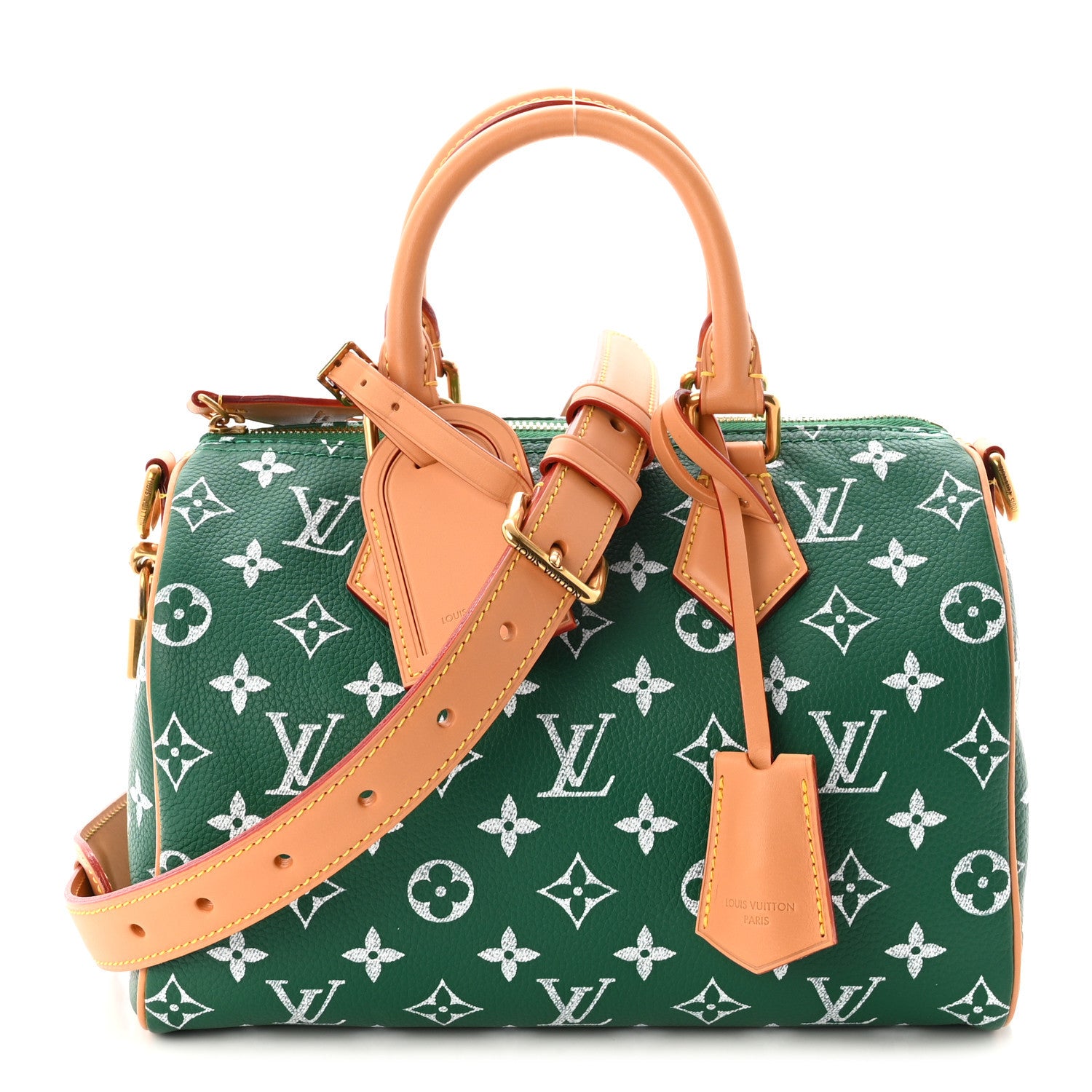 Louis Vuitton Calfskin Monogram Speedy P9 Bandouliere 25 Green 1 of 9