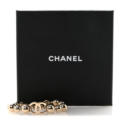 Chanel Metal Beaded CC Bracelet Gold 5 of 5