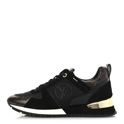 Louis Vuitton Suede Monogram Run Away Sneakers 38.5 Black 1 of 32