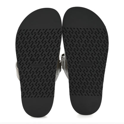 Hermes Epsom Womens Chypre Sandals 39.5 Etoupe 6 of 10