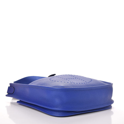 Hermes Taurillon Clemence Evelyne III PM Bleu Electrique 4 of 8