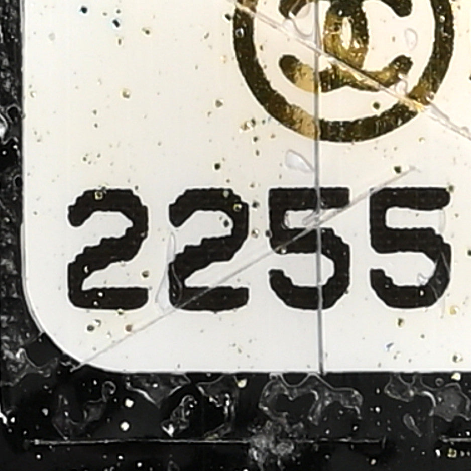 Coated Canvas Airline Cosmetic Travel Bag Black White