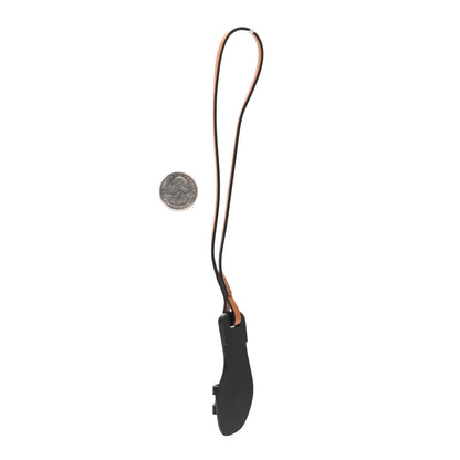 Hermes Lizard Butler Calfskin Hunter Oran Nano Bag Charm Black 2 of 3