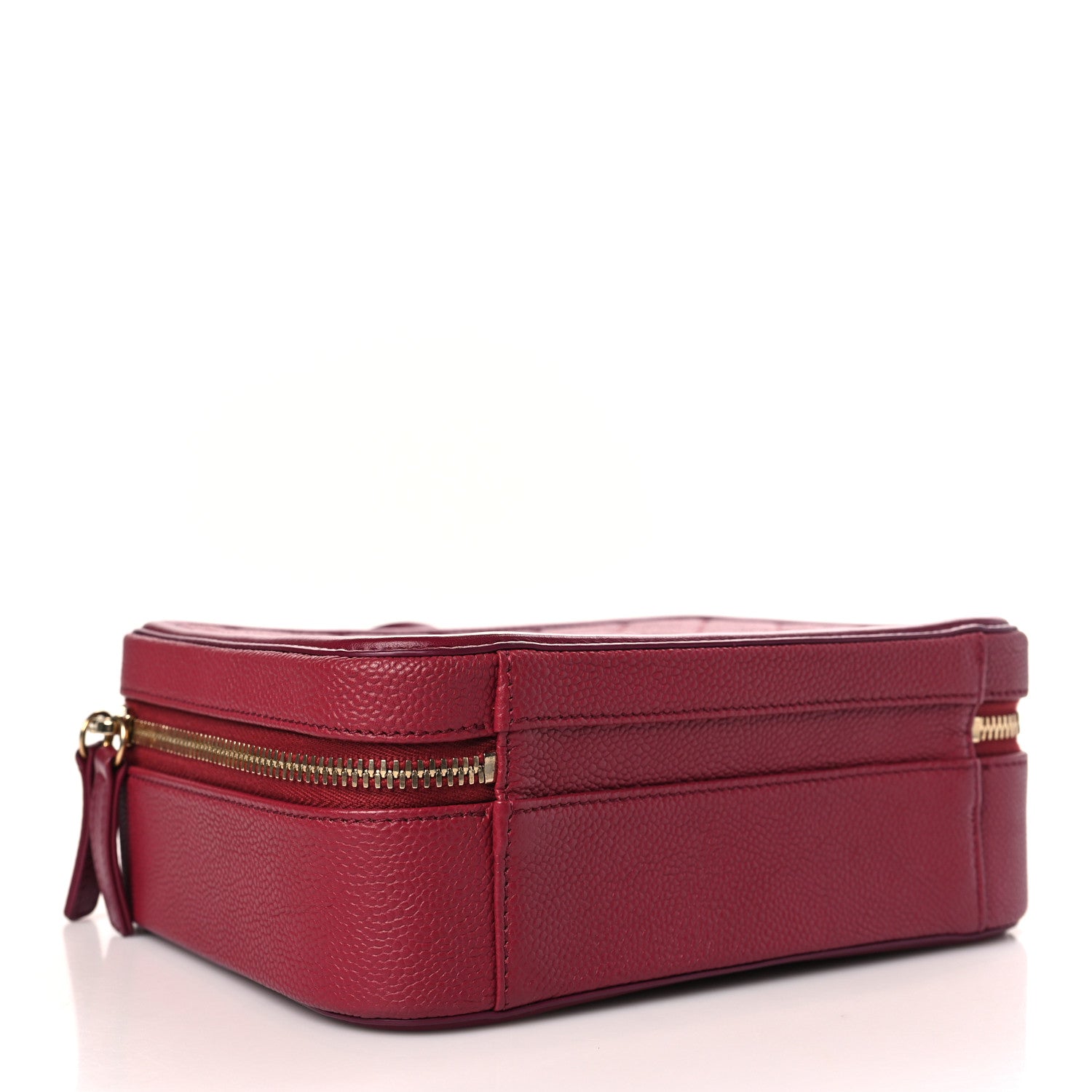 Chanel Caviar Quilted Medium CC Filigree Vanity Case Red 4 of 9