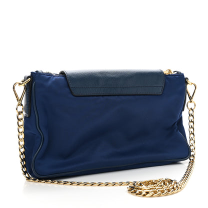 Prada Tessuto Nylon Saffiano Crossbody Bag Bluette 2 of 8