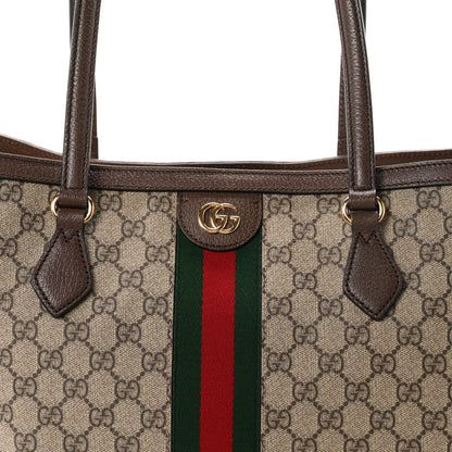 Gucci GG Supreme Monogram Medium Ophidia Shopping Tote Brown 8 of 10