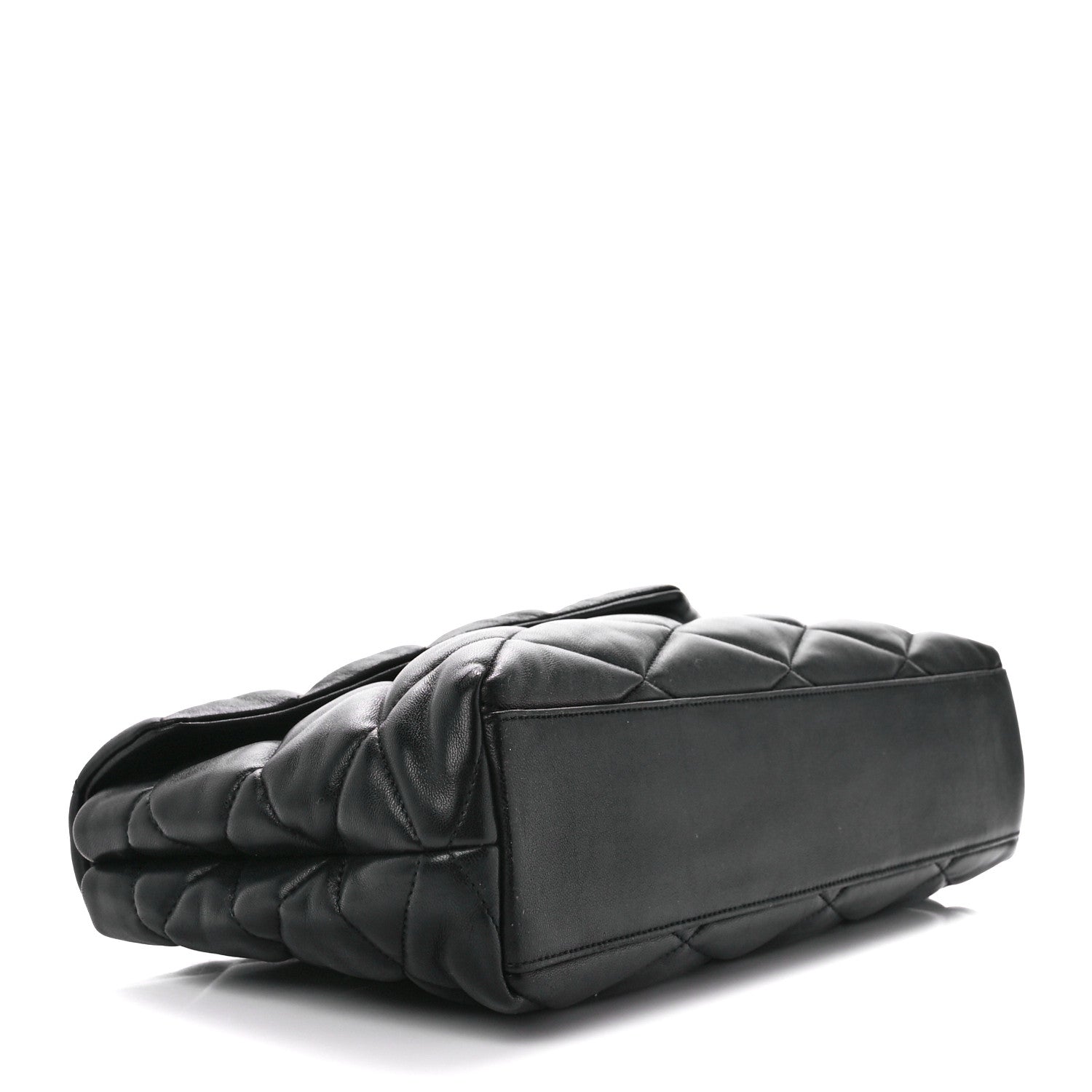 Saint Laurent Lambskin Quilted Sade Puffer Envelope Clutch Black 4 of 13