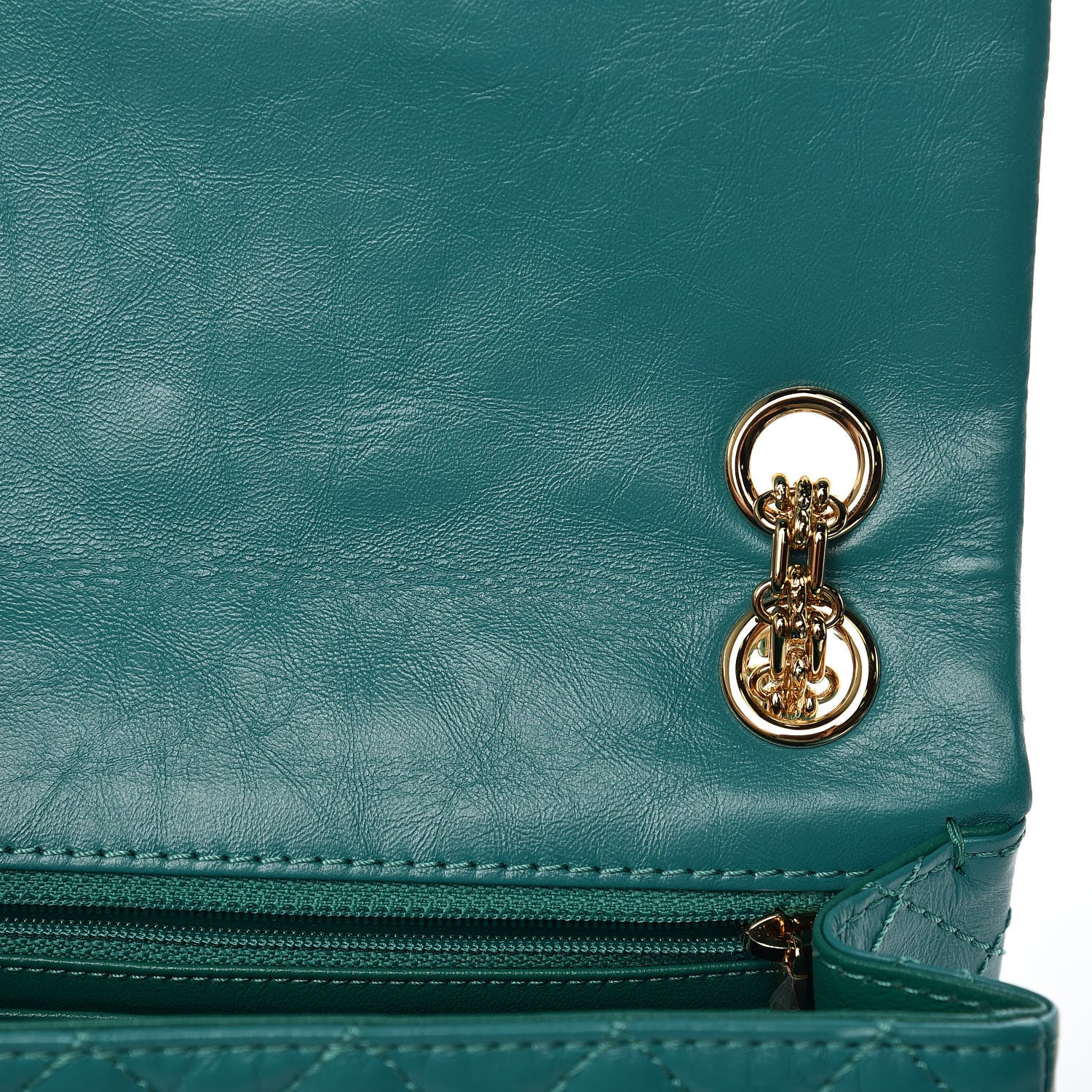 Chanel Aged Calfskin Quilted 2.55 Reissue Mini Flap Green 10 of 12