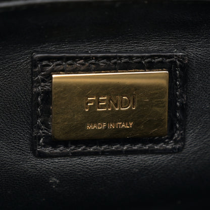 Fendi Crocodile Medium Peekaboo Iconic Satchel Black 6 of 17