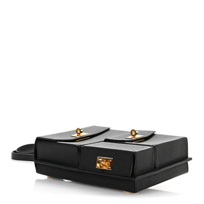 Hermes Epsom Kelly Multi Pocket Pochette To Go Black 4 of 11
