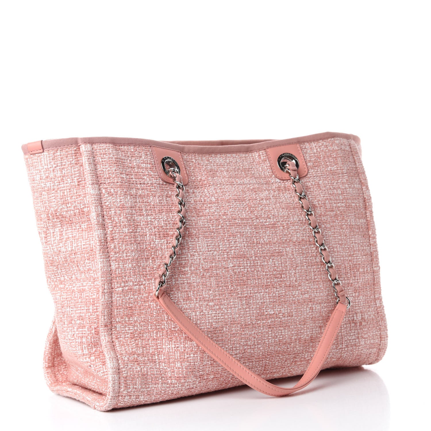 Chanel Canvas Small Deauville Tote Pink 3 of 10