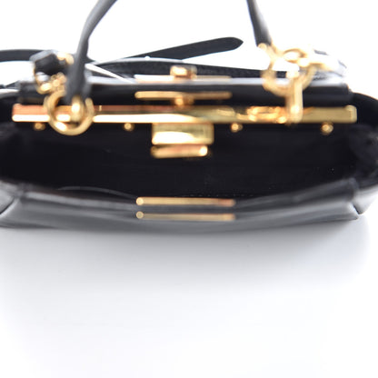 Fendi Nappa Micro Peekaboo Iconic Satchel Black 6 of 10