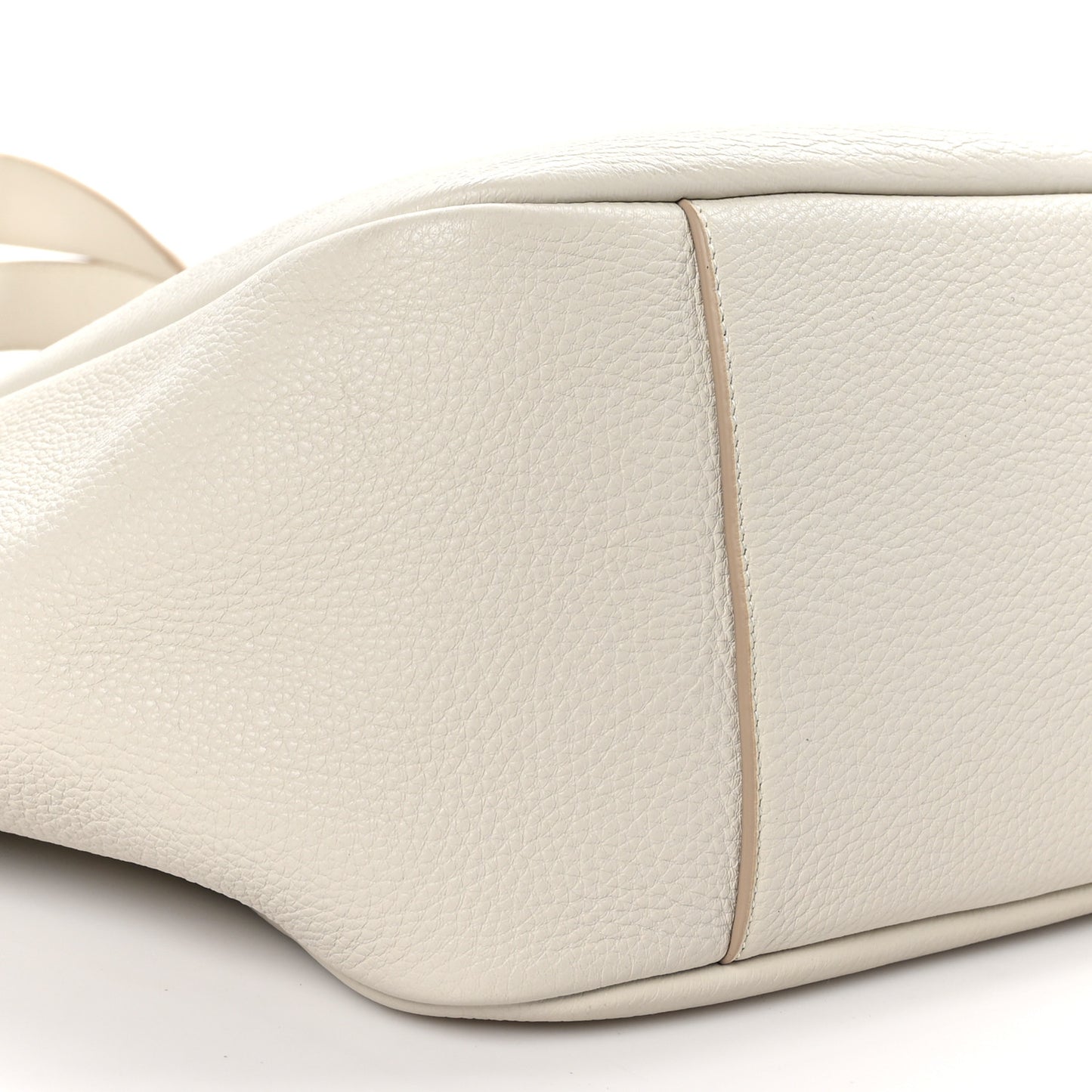 Grained Deerskin Bea Tote Blanc Vintage