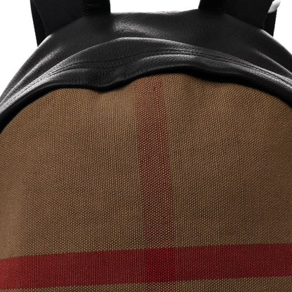 Burberry Mega Check Calfskin Abbeydale Simple Backpack Black Camel 9 of 11
