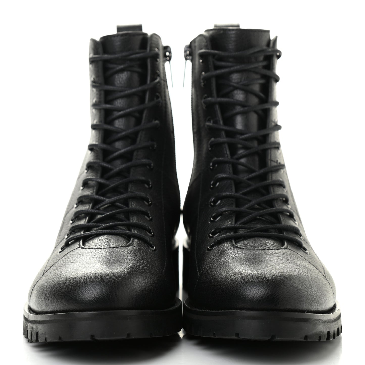 Grainy Calfskin Cruz Flat Ankle Booties 41 Black