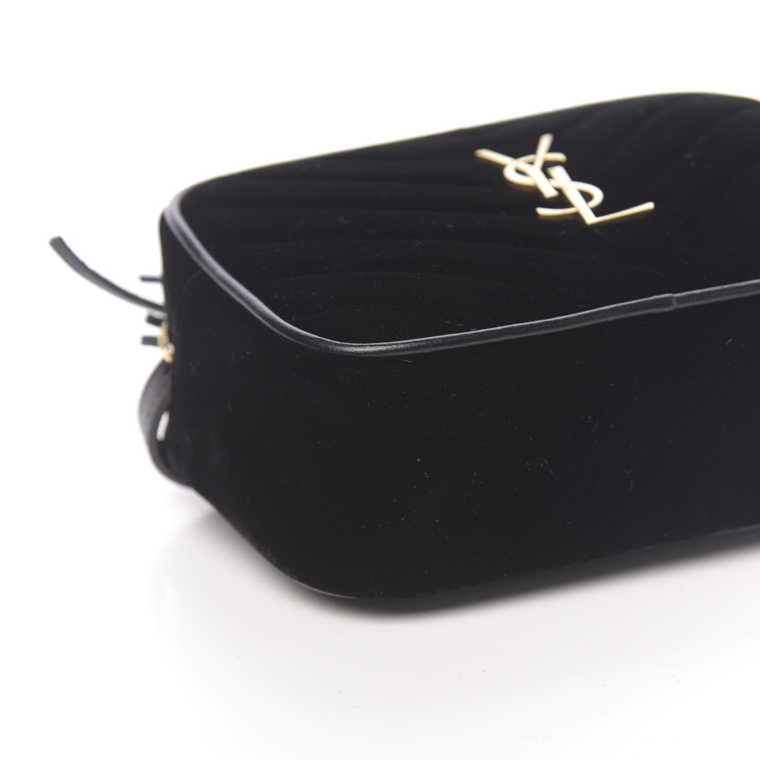 Saint Laurent Velour Matelasse Monogram Lou Belt Bag Black 8 of 10