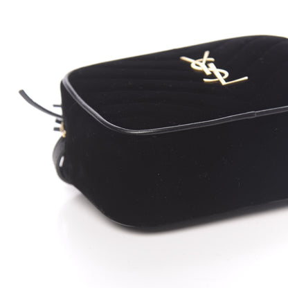 Saint Laurent Velour Matelasse Monogram Lou Belt Bag Black 8 of 10