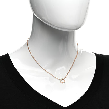 Cartier 18K Pink Yellow White Gold Trinity Double Chain Pendant Necklace 2 of 5