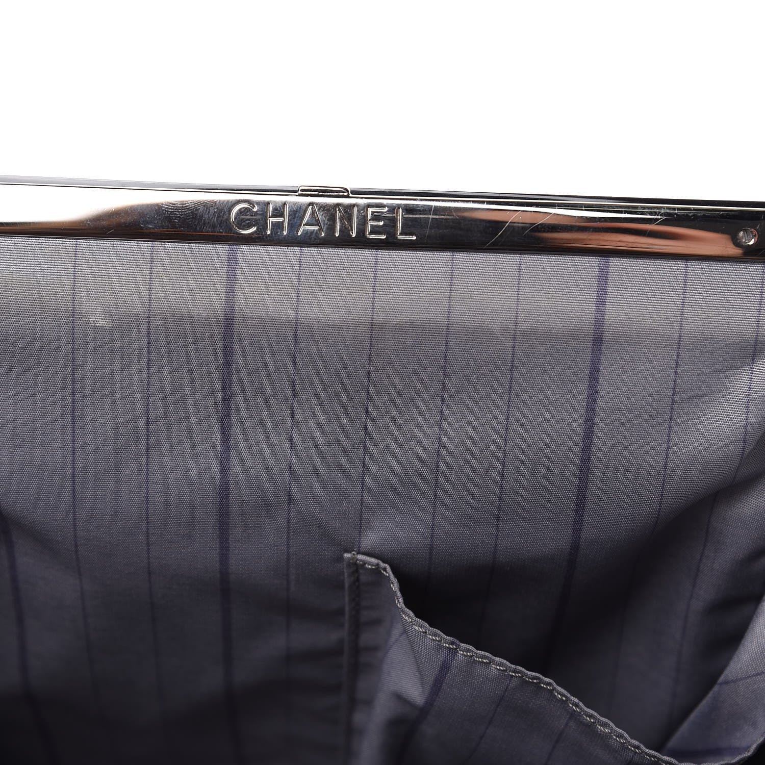 Chanel Glazed Calfskin Quilted Small Mademoiselle Frame Bag Purple 11 of 11