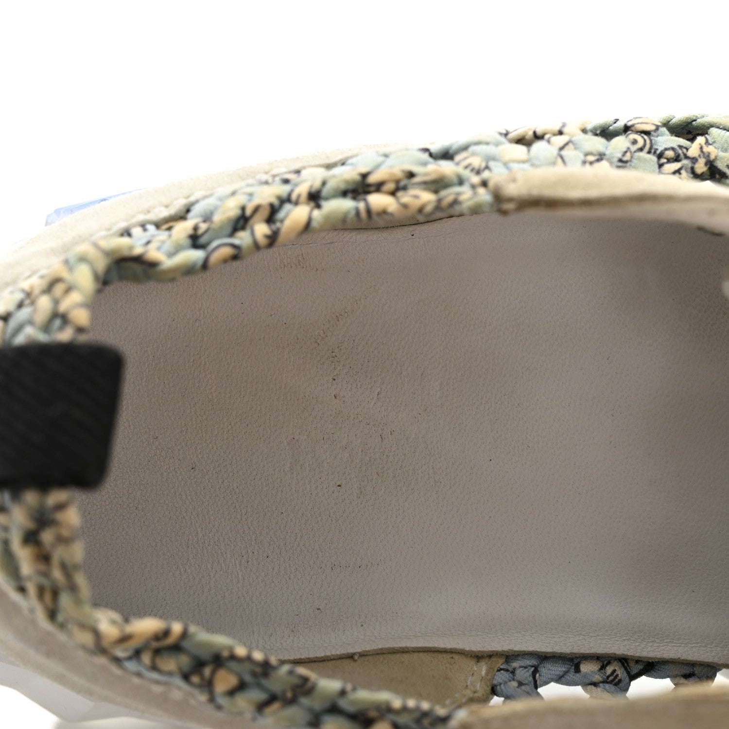 Hermes Braided Silk Suede Sneakers 35 Bleu Clair White 9 of 12