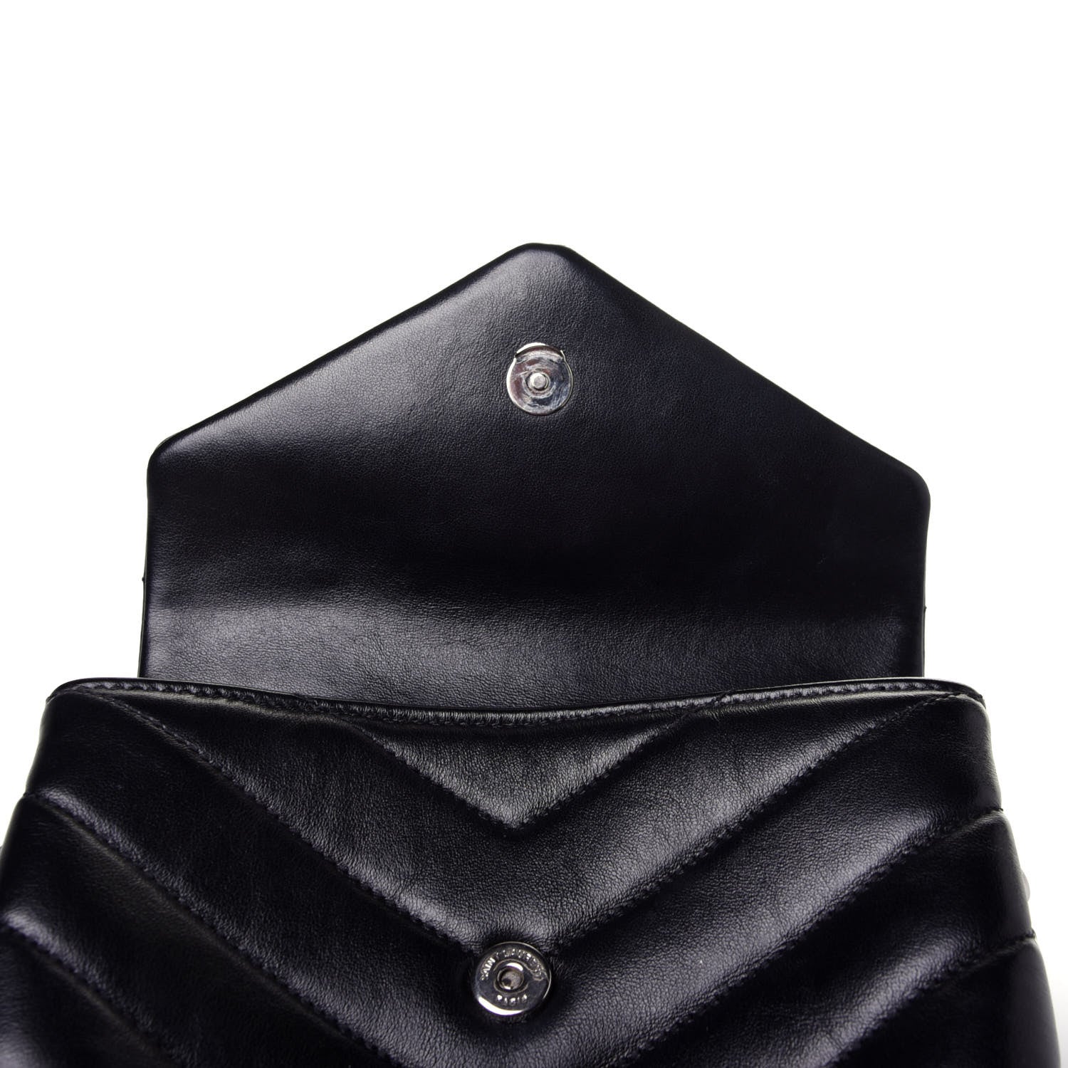 Saint Laurent Calfskin Y Quilted Monogram Toy Loulou Crossbody Bag Black 12 of 12