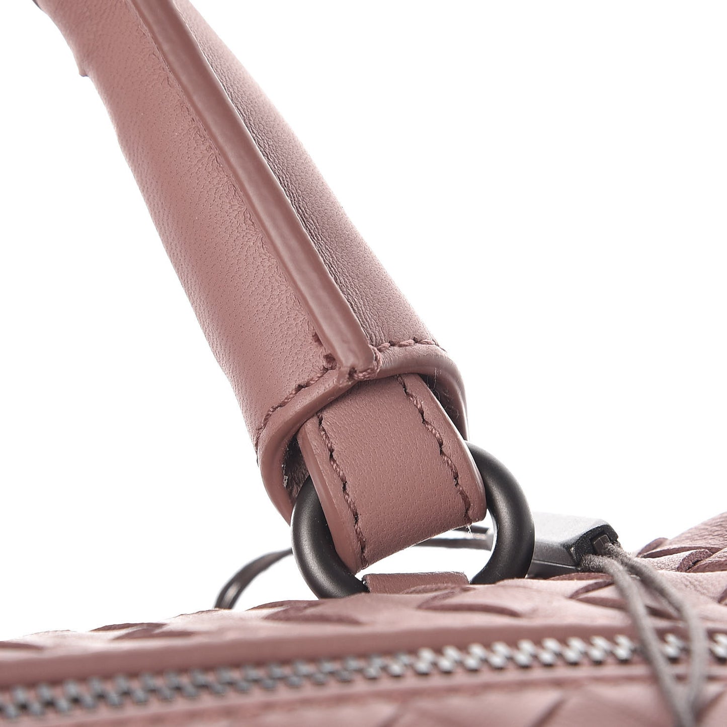 Nappa Intrecciato Satchel Dusty Rose