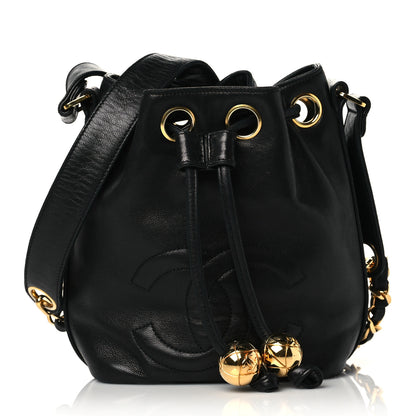 Chanel Lambskin Mini CC Drawstring Bag Black 4 of 25