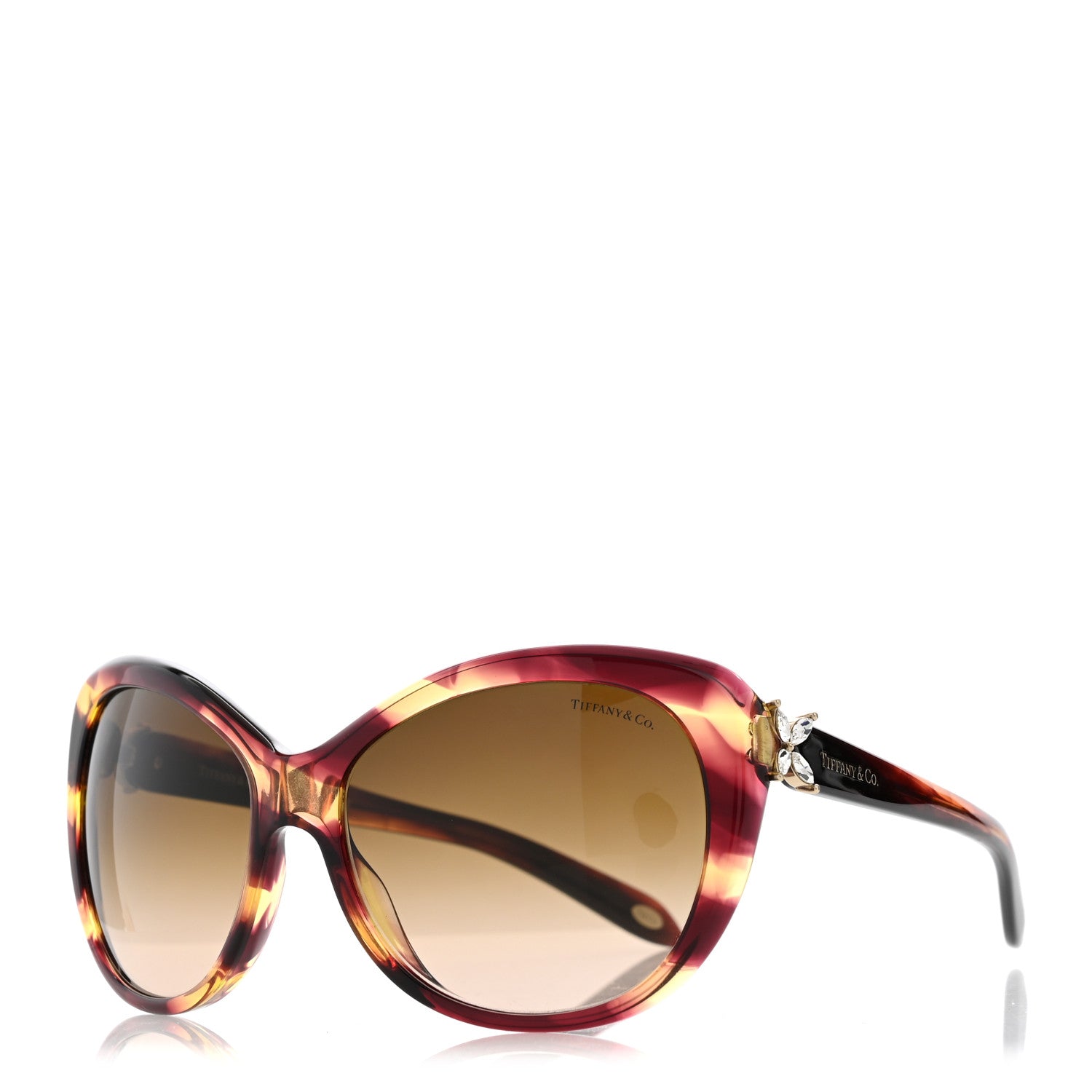Tiffany Acetate Crystal TF4048-B Sunglasses Tortoise 1 of 9