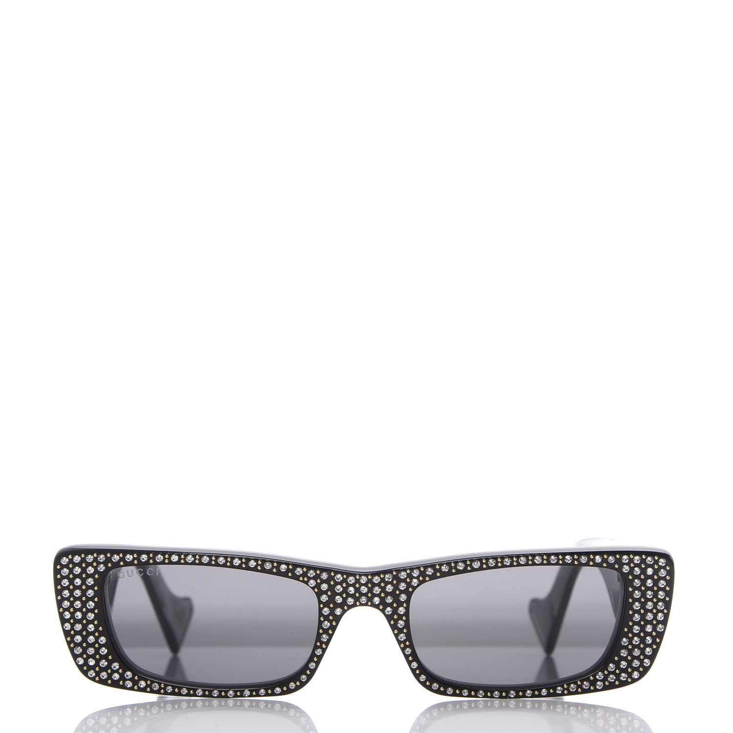 Gucci Acetate Rectangular Crystal Sunglasses GG0516S Black 4 of 8