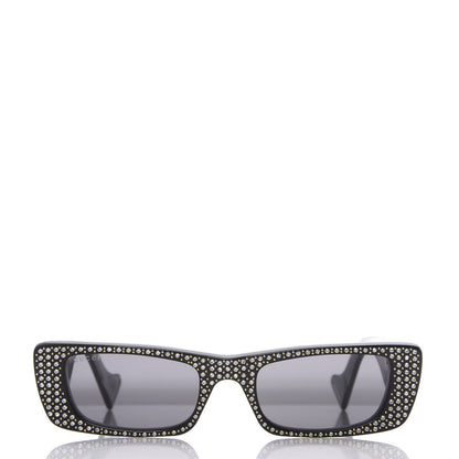 Gucci Acetate Rectangular Crystal Sunglasses GG0516S Black 4 of 8