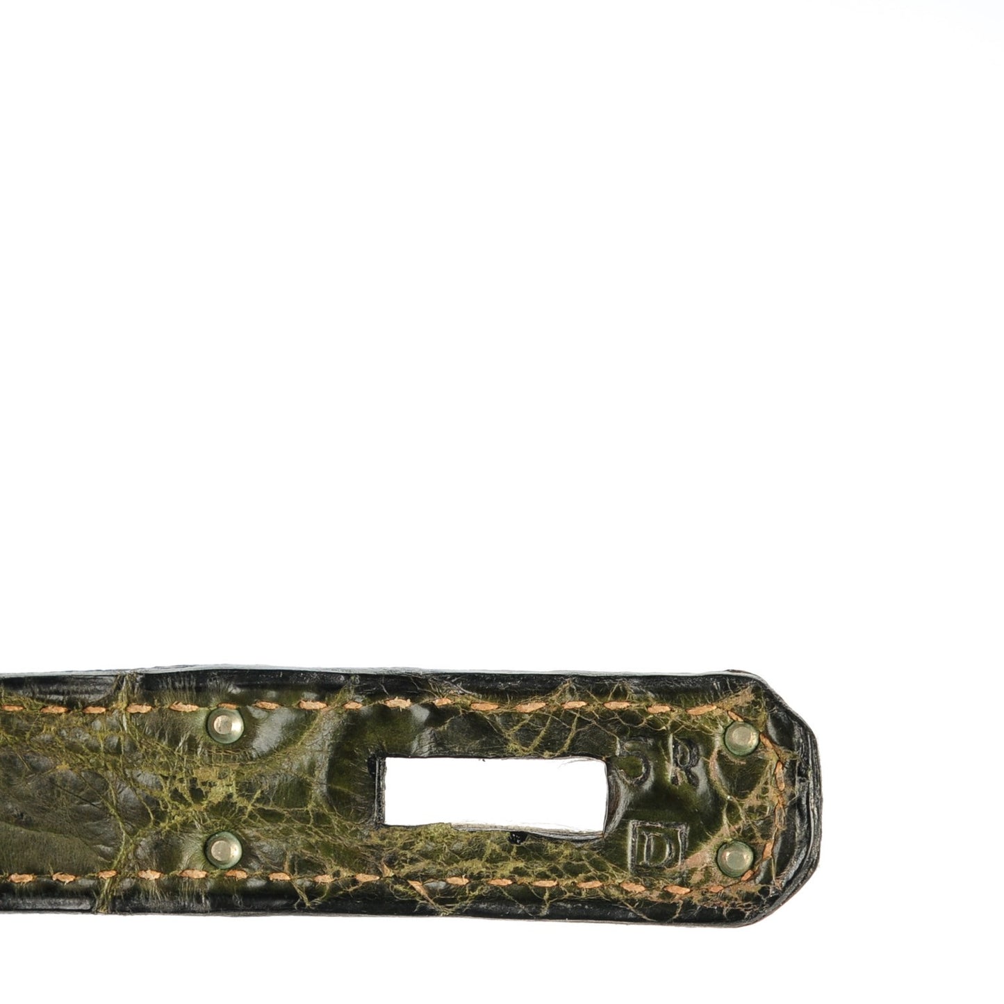 Shiny Niloticus Crocodile Kelly Sport 26 Vert Olive