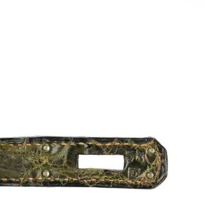 Hermes Shiny Niloticus Crocodile Kelly Sport 26 Vert Olive 20 of 20