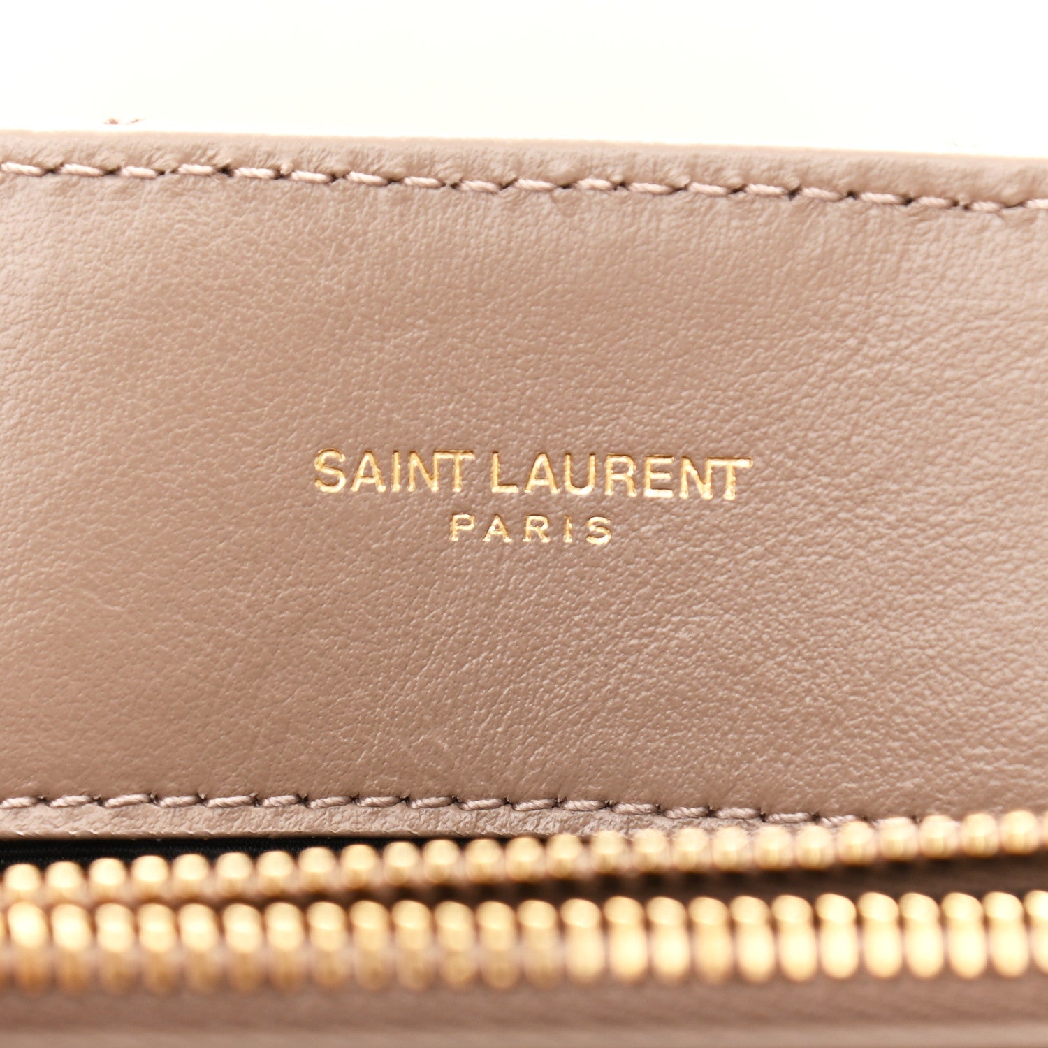 Saint Laurent Calfskin Y Quilted Monogram Medium Loulou Chain Satchel Dark Beige 5 of 10