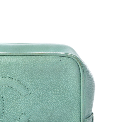 Chanel Caviar CC Large Cosmetic Case Green 16 of 16