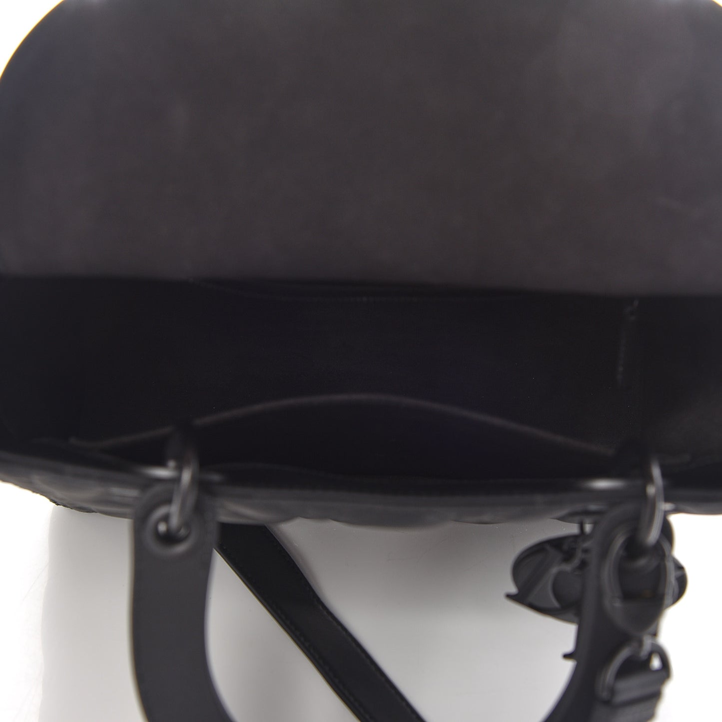 Ultra Matte Calfskin Cannage Medium Lady Dior Black
