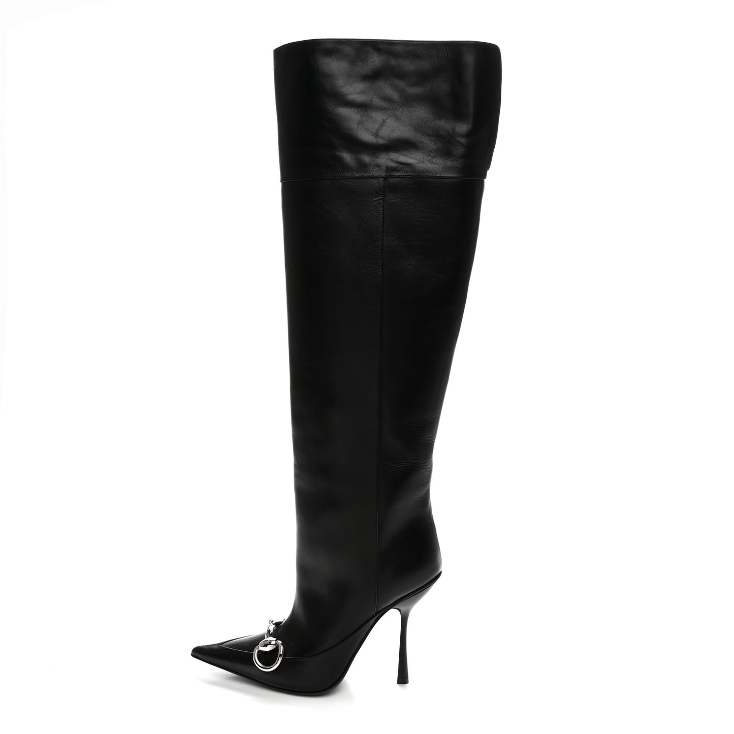 Nappa Boulevard Horsebit Knee High Boots 39 Black