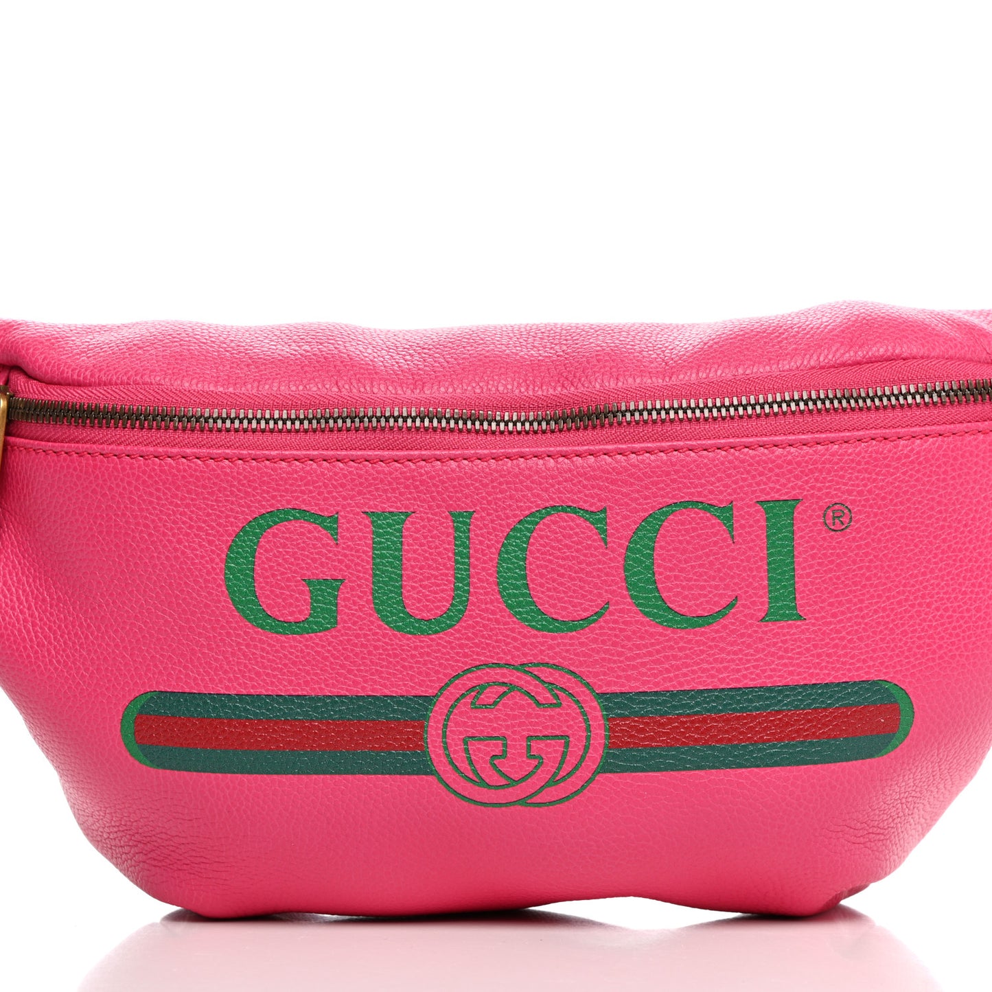 Grained Calfskin Logo Belt Bag Pink