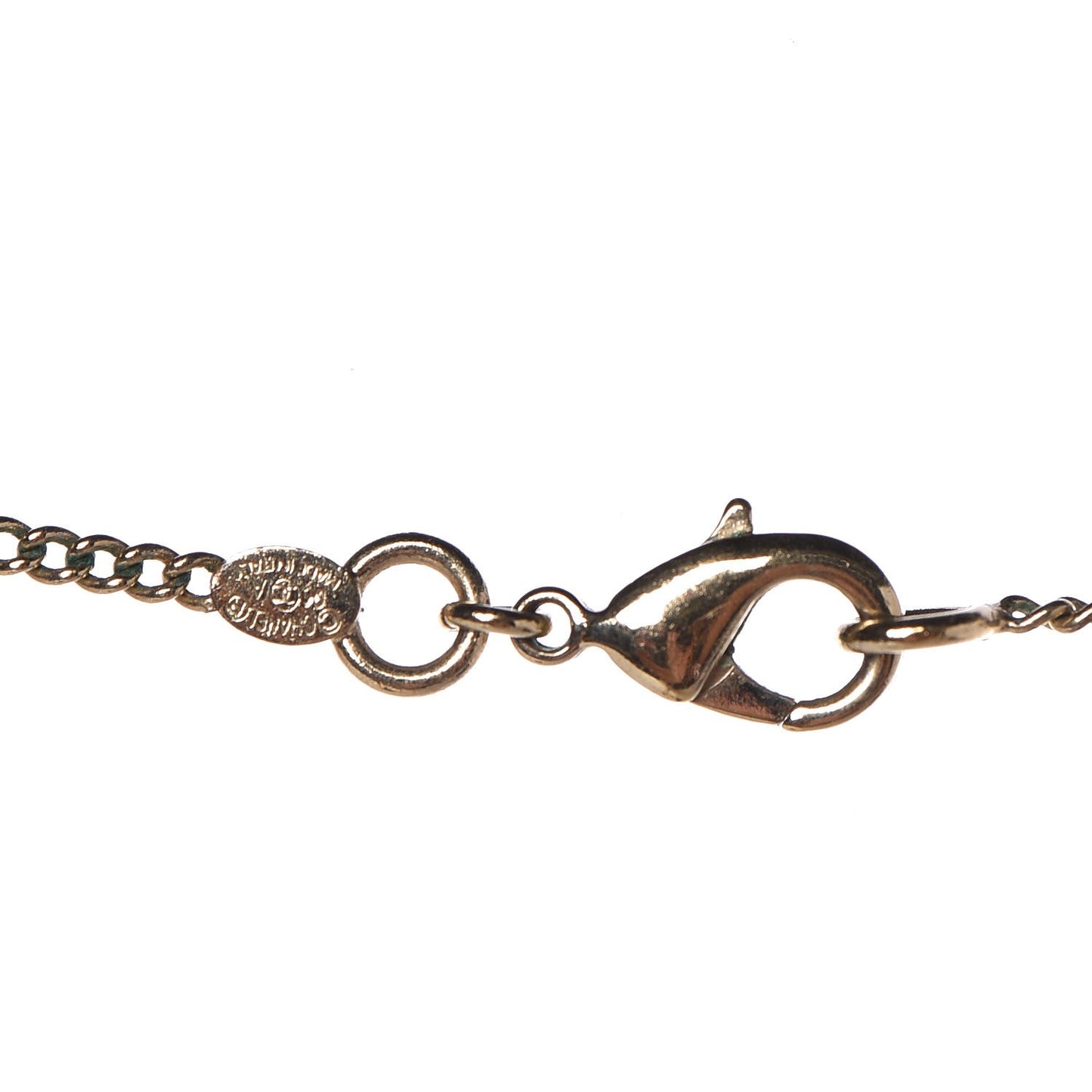 Crystal CC Ball Necklace Gold