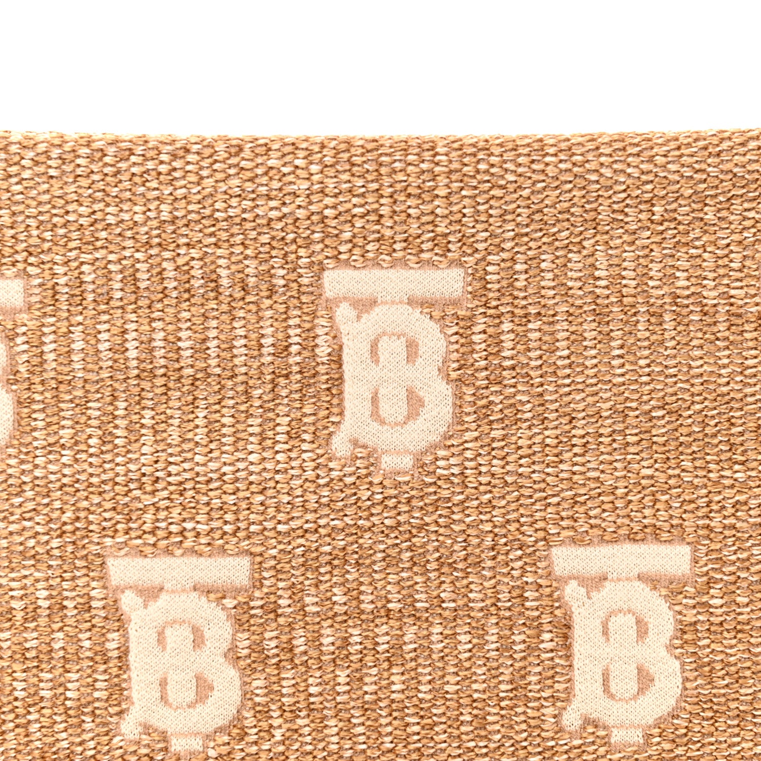 Burberry Raffia TB Duncan Pouch Natural Beige 7 of 9